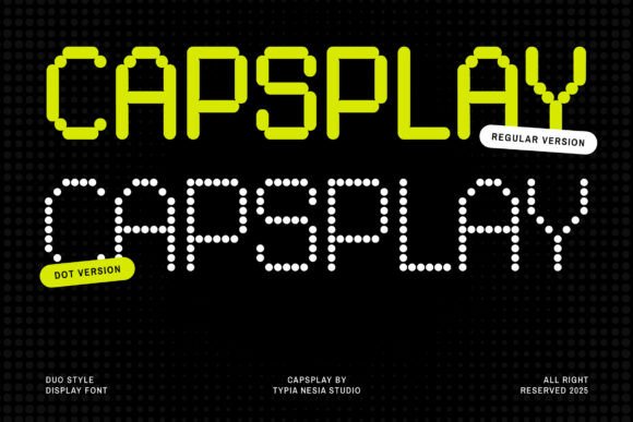 Capsplay: The Pixel Font Duo for Modern Tech Branding