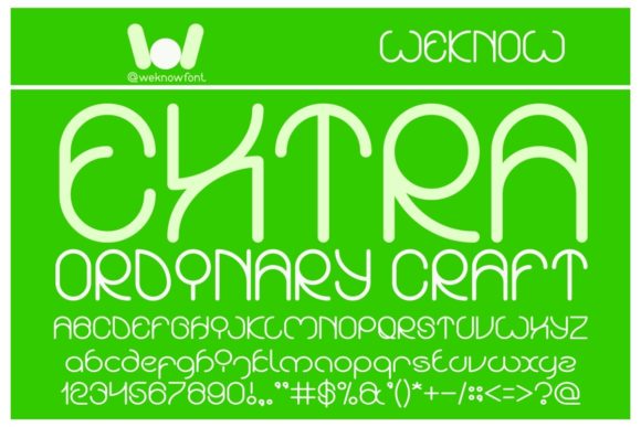 Extra Ordinary Craft: A Futuristic Font for Bold Creators