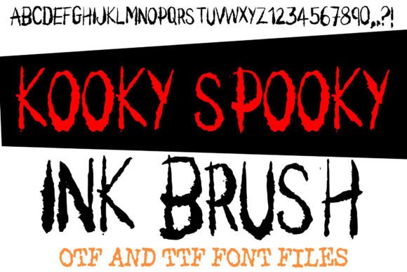 Kooky Spooky Ink Brush: A Font That Haunts with Humor