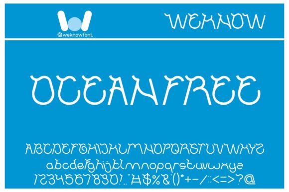 Ocean Free: A Font That Captures Modern Flow and Bold Character
