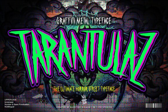 Unleash the Beast: Tarantulaz Font for Bold Projects